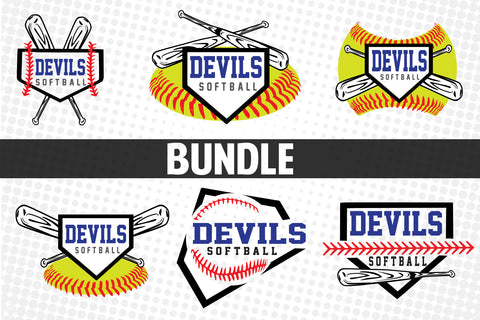 Baseball-Softball Devils T shirt design Bundle SVG Johan Ru designs 