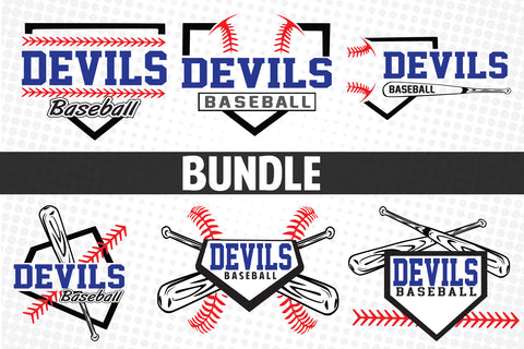 Baseball-Softball Devils T shirt design Bundle SVG Johan Ru designs 
