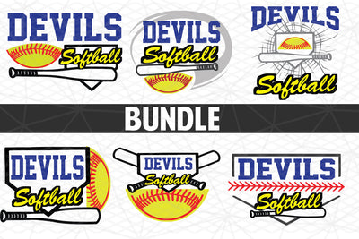 Baseball-Softball Devils T shirt design Bundle SVG Johan Ru designs 