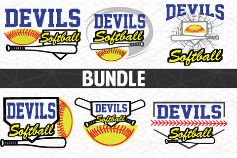 Baseball-Softball Devils T shirt design Bundle SVG Johan Ru designs 
