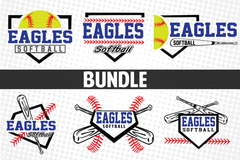 Baseball-Softball Eagles T shirt design Bundle SVG Johan Ru designs 