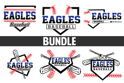 Baseball-Softball Eagles T shirt design Bundle SVG Johan Ru designs 