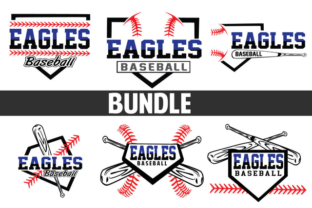 Baseball-Softball Eagles T shirt design Bundle SVG Johan Ru designs 