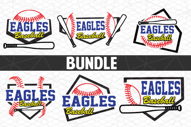 Baseball-Softball Eagles T shirt design Bundle SVG Johan Ru designs 