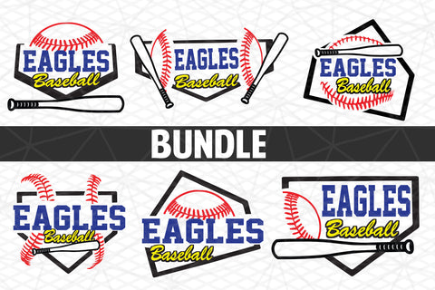 Baseball-Softball Eagles T shirt design Bundle SVG Johan Ru designs 
