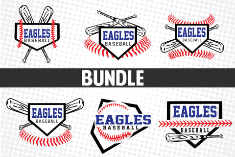 Baseball-Softball Eagles T shirt design Bundle SVG Johan Ru designs 