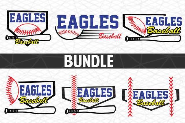 Baseball-Softball Eagles T shirt design Bundle SVG Johan Ru designs 