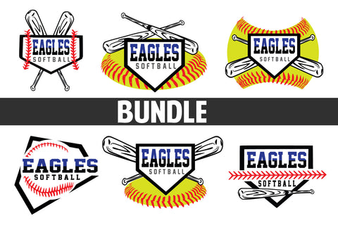 Baseball-Softball Eagles T shirt design Bundle SVG Johan Ru designs 