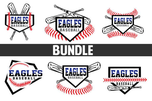 Baseball-Softball Eagles T shirt design Bundle SVG Johan Ru designs 