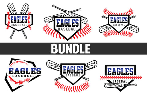 Baseball-Softball Eagles T shirt design Bundle SVG Johan Ru designs 