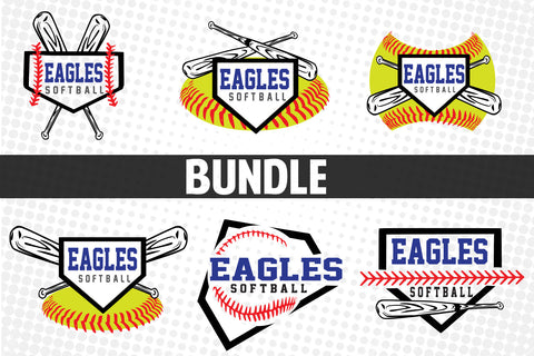 Baseball-Softball Eagles T shirt design Bundle SVG Johan Ru designs 