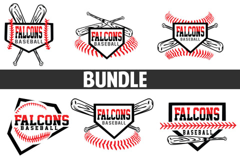 Baseball-Softball Falcons T shirt design Bundle SVG Johan Ru designs 