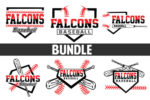 Baseball-Softball Falcons T shirt design Bundle SVG Johan Ru designs 