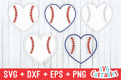 Baseball / Softball Heart SVG Svg Cuttables 