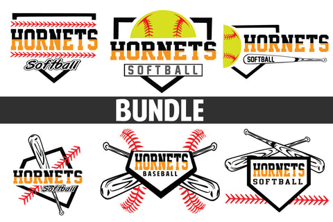 Baseball-Softball Hornets T shirt design Bundle SVG Johan Ru designs 