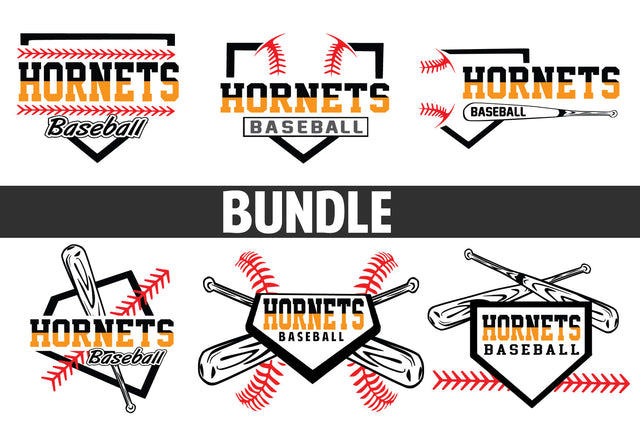 Baseball-Softball Hornets T shirt design Bundle SVG Johan Ru designs 