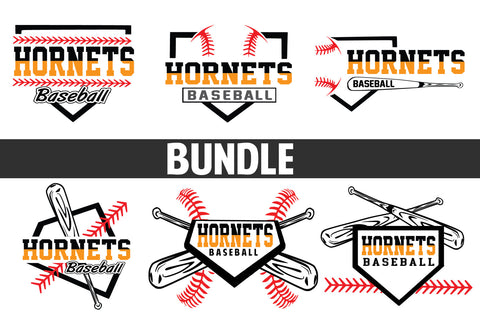Baseball-Softball Hornets T shirt design Bundle SVG Johan Ru designs 