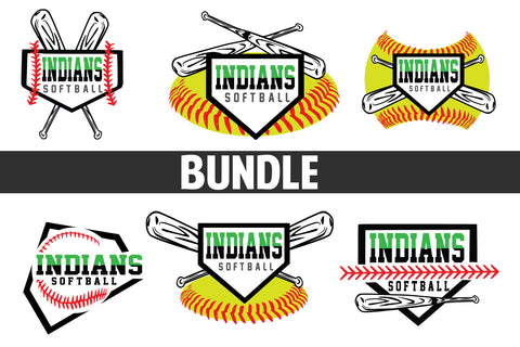 Baseball-Softball Indians T shirt design Bundle SVG Johan Ru designs 