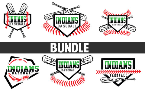 Baseball-Softball Indians T shirt design Bundle SVG Johan Ru designs 