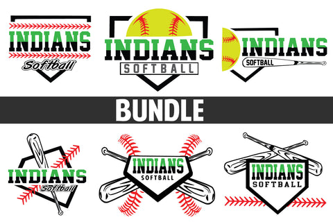Baseball-Softball Indians T shirt design Bundle SVG Johan Ru designs 