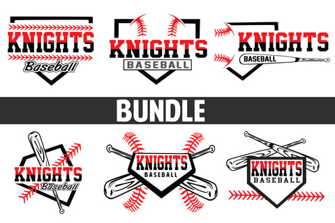 Baseball-Softball Knights T shirt design Bundle SVG Johan Ru designs 