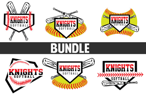 Baseball-Softball Knights T shirt design Bundle SVG Johan Ru designs 