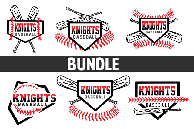 Baseball-Softball Knights T shirt design Bundle SVG Johan Ru designs 