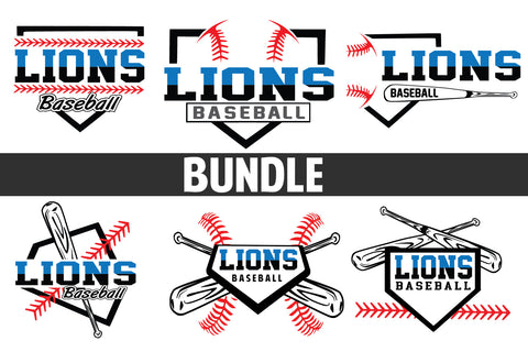 Baseball-Softball Lions T shirt design Bundle SVG Johan Ru designs 