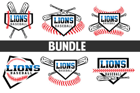 Baseball-Softball Lions T shirt design Bundle SVG Johan Ru designs 