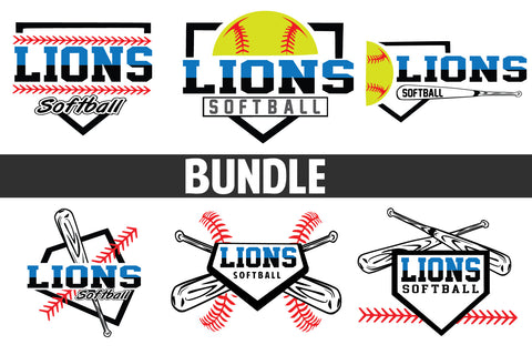 Baseball-Softball Lions T shirt design Bundle SVG Johan Ru designs 