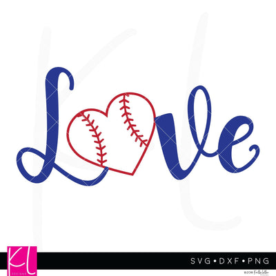 Baseball Softball Love SVG Kelly Lollar Designs 