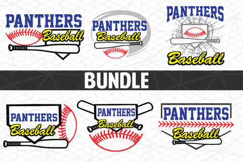 Baseball-Softball Panthers T shirt design Bundle SVG Johan Ru designs 