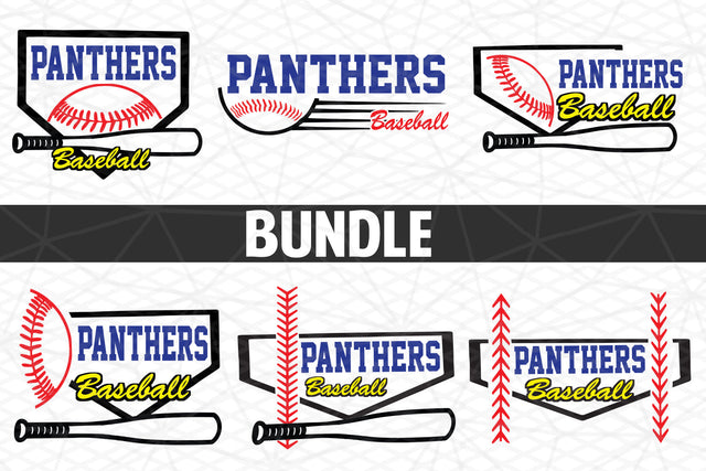 Baseball-Softball Panthers T shirt design Bundle SVG Johan Ru designs 