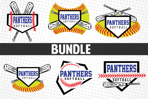 Baseball-Softball Panthers T shirt design Bundle SVG Johan Ru designs 