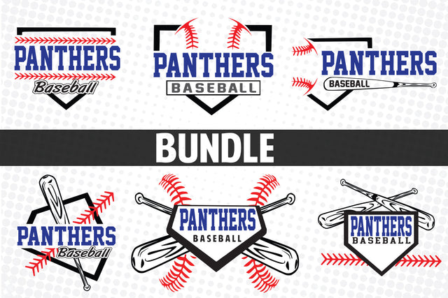 Baseball-Softball Panthers T shirt design Bundle SVG Johan Ru designs 