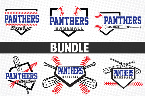 Baseball-Softball Panthers T shirt design Bundle SVG Johan Ru designs 