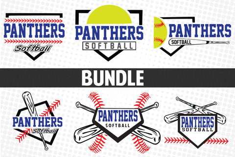 Baseball-Softball Panthers T shirt design Bundle SVG Johan Ru designs 