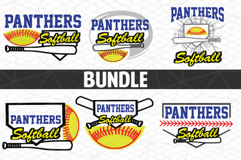 Baseball-Softball Panthers T shirt design Bundle SVG Johan Ru designs 
