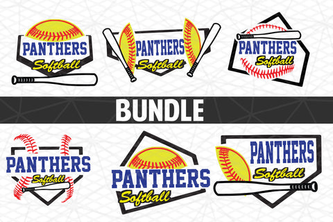 Baseball-Softball Panthers T shirt design Bundle SVG Johan Ru designs 