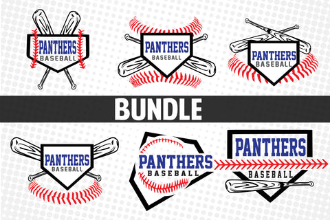 Baseball-Softball Panthers T shirt design Bundle SVG Johan Ru designs 