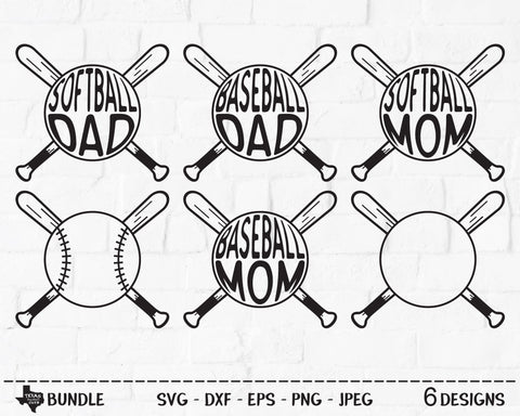 Baseball & Softball Parents Bundle | Sports SVG SVG Texas Southern Cuts 