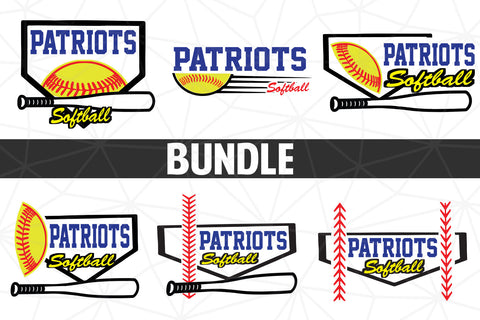 Baseball-Softball Patriots T shirt design Bundle SVG Johan Ru designs 