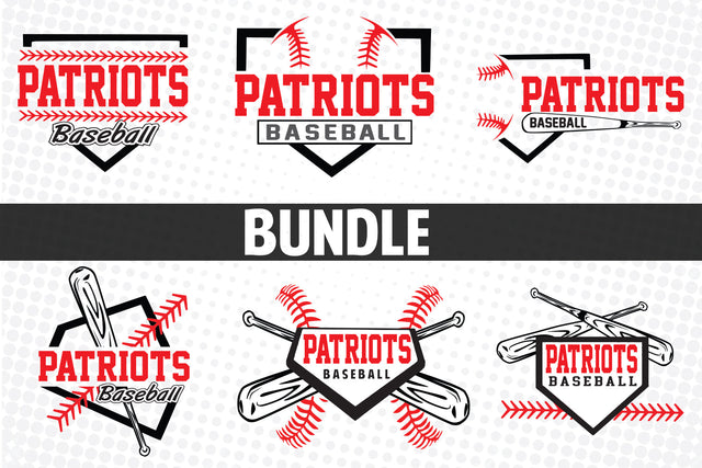 Baseball-Softball Patriots T shirt design Bundle SVG Johan Ru designs 
