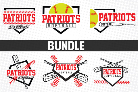 Baseball-Softball Patriots T shirt design Bundle SVG Johan Ru designs 