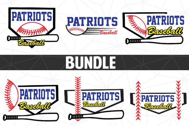 Baseball-Softball Patriots T shirt design Bundle SVG Johan Ru designs 