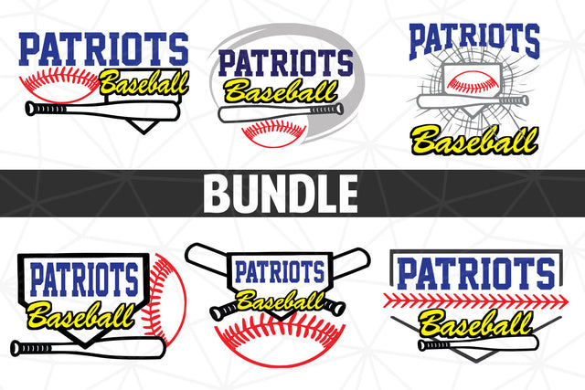 Baseball-Softball Patriots T shirt design Bundle SVG Johan Ru designs 