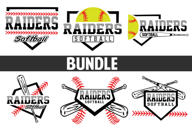 Baseball-Softball Raiders T shirt design Bundle SVG Johan Ru designs 