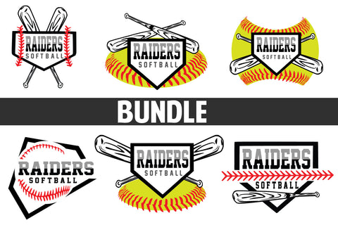 Baseball-Softball Raiders T shirt design Bundle SVG Johan Ru designs 