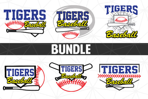 Baseball-Softball Tigers T shirt design Bundle SVG Johan Ru designs 
