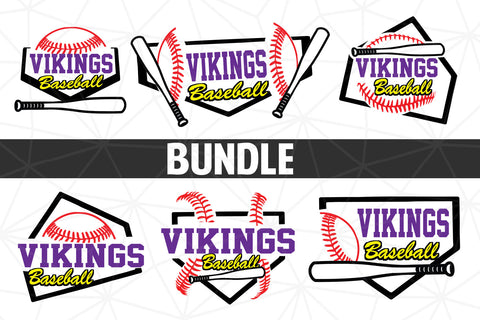 Baseball-Softball Vikings T shirt design Bundle SVG Johan Ru designs 